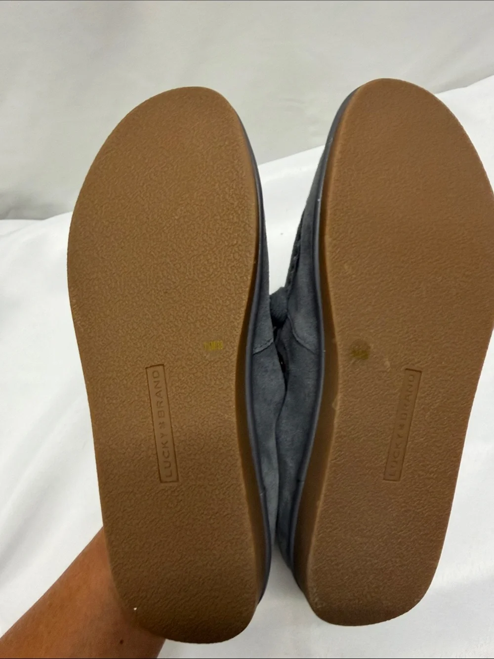 Lucky Brand Gray Suede Chukka Mule Boots